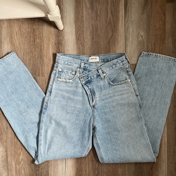 Agolde Light Blue High Rise Women Jeans - Picture 7 of 7